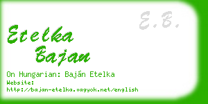 etelka bajan business card